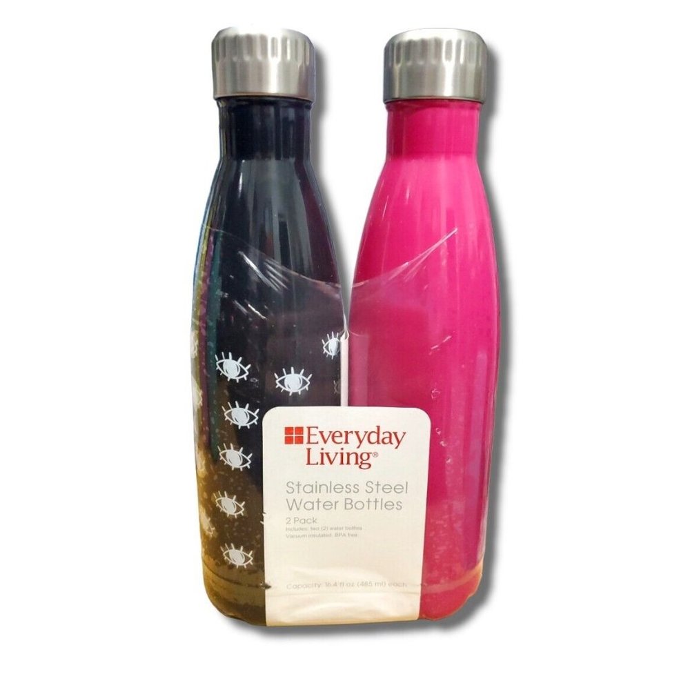 Stainless Steel 2pk Water Bottles 16.4 fl oz. in Assorted Colors